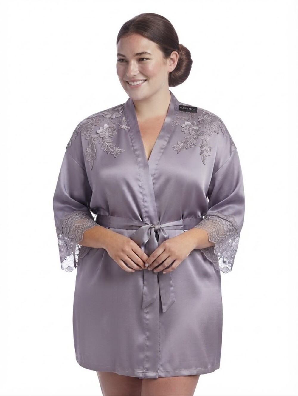 Just Sexy Lingerie Robe Belted Size 2XL - 3XL Lavender